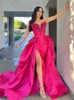 Sexy Evening Dresses Mermaid Off The Shoulder Sleeveless High Slit Fluffy Princess Style Simple Mopping Prom Gowns For Women 240125