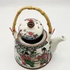 ディナーウェアセット4 PCS TEAPOTハンドルウォーターケトル装飾グリップ木製セラミックラタン銅ハンドル交換