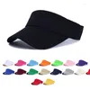 Bérets Chapeaux de soleil d'été Hommes Femmes Coton Visière réglable Protection UV Top Vide Solide Sport Tennis Golf Courir Crème solaire Casquette de baseball