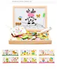 En bois multifonction enfants Animal Puzzle écriture planche à dessin magnétique tableau noir apprentissage éducation jouets pour enfants 240124