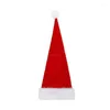 Bérets Chapeau de Père Noël avec bord blanc pour fête de festival, couvre-chef, accessoire de costume, cadeau X4YC