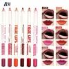 Heallor 6pcs/مجموعة تجميلية محترفة الخشب Lipliner مقاومة للماء سيدة ساحرة Lip Lip Lip Lip Pencil Contour Makeup Tool 240124