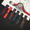 Top quality 20mm Curved End soft watchband Silicone Rubber Watch band For Role strap GMT explorer 2 Bracelet318a