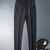 Männer Hosen Casual Business Stretch Slim Fit Elastische Taille Jogger Koreanische Klassische Blau Schwarz Grau Männliche Marke Hosen