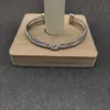 Luksusowy David Manyur American Luksusowa marka biżuterii Wysoka jakość 925 Srebrna 7 mm Band Bracelet Diamond Bransoletę Urocza prezent dla kobiet