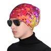 Berets Image Of Metallic Colorful Sequins Look-Disco Ball GlitterPattern Knit Hat Luxury Cap Girl Men's