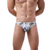 Underpants Men's Convex Pouch Swimming Trunk Printed Elastic Swimwear Trunks Tied Up Swimsuit For Young Students Fashion Brief