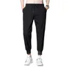 Pantalon homme Tendance Séchage Rapide Entraînement En Plein Air Gym Fitness Pantalon Ceinture Élastique Poignets Rétractables Décontracté Streetwear