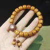 Strang Sandelholz, gerade geschnittenes Holz, Armband, Segenskarte, Basteln, Gebetsperlen, Schmuck