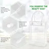 Opbergtassen Transparante PVC Handtas Kerstcadeauverpakking met handgrepen Winkelen Travel Clear Tote Jelly Bag Schoudermake -up