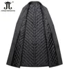 Autumn and Winter Boutique Woolen Black Gray Classic Solid Color Thick Warm Men's Long Wool Trench Coat Male Jacket 240122