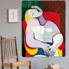 Tapestries Blue Peace Pigeon Tapestry Vintage Abstract Art Wall Hanging Decor Home Living Room Dorm Decoration 75x58cm