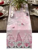 Boże Narodzenie Gnome Snow Scenerie Linen Table Runners Komentarz Dekorun