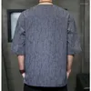 Ubranie etniczne letnie chiński styl tang kombinezon Jacquard wzór hanfu men t-shirt orientalna luźna klamra koszulki vintage zen top ubrania