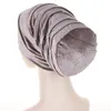 Women Elastic Velvet Drill Head Wrap Hat Headwrap Fashion Strips Turban Cap Accessories Beanies Skullies Hair Loss Headscarf 240127