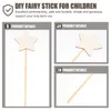 Party Decoration Star Wand Trämålning Fairy Sticks Magic Stick Shaped Princess Wands Star-formade leksaker barn DIY