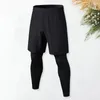 Pantalons pour hommes Séchage rapide Hommes Pantalons de survêtement athlétiques avec poche Élégant Sport deux pièces Séchage rapide Fitness pour l'entraînement