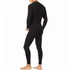 Sous-vêtements thermiques pour hommes, couche de Base en laine et coton, mélange de mérinos, ensemble Long John pour premier homme, haut et bas d'hiver