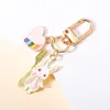 Klapety Kawaii Enamel Anime Charms Klapeta dinozaur Rainbow Keyer For Women Girl