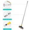 FYPO Floor Scrub Brush 2 In 1 Long Handle Bathroom Wiper Stiff Bristle Window Squeegee Magic Broom Mop Tub Tile Cleaning 240123