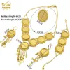 ANIID Dubai Vergulde Munt Ketting Armband Sieraden Sets Voor Vrouwen Afrikaanse Ethiopische Bruids Bruiloft Luxe Sieraden Geschenken 240125