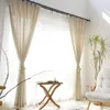 Modern Linen sheer Curtain for Living Room Bedroom pure color cotton linen Curtain fabric custom size semi-shading ramie tulle 240129