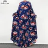 Etnik Giyim 1 Parça Müslüman Hijabs Giyin Kadın Dua Giyim Dubai Abaya Arap Jibab İslam Çiçek Djellaba Femmel Khimar Kaftan