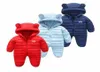 Winter baby jumpsuit solid warm boys snowsuit for children hooded winter overalls for girls unisex baby romper6253486