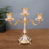 Imuwen Metal Candle Holders Design Candlestick Luxury Tablett Stand Wedding Centerpieces Candelabra For Home Decor Candelabrum 240125