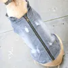 Dog Apparel Pet Clothes Spring Summer Autumn And Winter Pit Bulls Golden Hair Clothing Brushed Denim Waistcoats