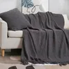 Blankets Solid Color Sofa Blanket Bed Tail Summer Thin Wool Nap Air-conditioning White
