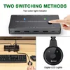 Type C KVM Switch 4K 60Hz 2 Computers Share 1 Monitor 4 USB Devices Hub Compatible With HDMI Thunderbolt 3 PD 87W Power Delivery