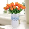 Fleurs décoratives 12 pièces PU tulipes artificielles vraie touche fleur de mariage Simulation tulipe en Latex pour la fête de proposition