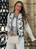 Gilet da donna Nlzgmsj TRAF Top ricamato da donna Gilet 2024 Gilet estivo allentato Cardigan da donna Outwear Top senza maniche Chic Tank