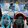 Capas de volante aquecimento alça de carro manga aquecimento rápido inverno mão quente 12v capa aquecida emaranhado design livre acessório automóvel