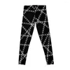 Calças Ativas Correntes Fortes Abstratas (escuras) Leggings Legging Sexy Woman Wear Womens