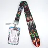 Chaveiros Anime Demon Slayer Titular Credencial Lanyards para Chave Pescoço Cinta Cartão Crachá Ginásio Cadeia Cordão Pendure Corda Chaveiro