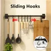 Kök förvaring 6/7 glidkrokar hyllor garderob skåp metall under hyllor krokhängare badrum arrangör hängande rack hållare