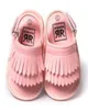 2016 Summer Guma Sole Miękka skórzana sandały z frędzlami Design Baby Summer Prewalker Sofe Sole Oryginalna skórzana dziecko Moccas7289631