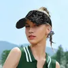 Bérets Summer Air Sun Hat et Moon Visière Protection UV Sports Tennis Golf Running Sunscreen Cap