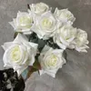 Decoratieve Bloemen Kunstmatige 9 Rose Boquqet Zijden Bloem Huwelijk Decor Bruidsboeket Bruiloft Evenement Party Indoor Home Decoratie Fake