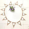 Decorazione per feste Bandiera Candy Bar Juta Country Wedding Bunting Ghirlanda di tela Banner Bandiere delle Hawaii