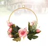 Dekorativa blommor Artificial Rose Garland Hanging Iron for Christmas Home El Shopping Mall Store (Round Pattern)