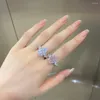 Cluster Rings WDM Outlet Sterling Silver 925 Ring مع زفاف الزركون