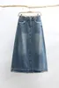 Skirts TIYIHAILEY 2024 Fashion Long Maxi A-line Skirt Women Spring Autumn Denim Jeans Vintage S-XL