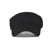 Bérets Chapeaux de soleil d'été Hommes Femmes Coton Visière réglable Protection UV Top Vide Solide Sport Tennis Golf Courir Crème solaire Casquette de baseball