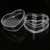 Garrafas de armazenamento 10pcs plástico formato de coração caixa de creme caixa cosmética recipiente de maquiagem transparente