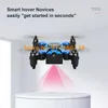 ドローン4Kミニ折りたたみリモートコントロールQuadcopterスマートサスペンション360度回転する1つのキーリターンエアリアルRCドローンおもちゃのためのギフトYQ240211