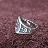 Solid Real 925 Sterling Silver Ancient Saudi Arabia Islamic Zulfiqar Ring Muslim Religious Carnelian Aqeeq Dhulfiqar Sword Double Knife Religon Jewelry