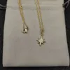 Collana di gioielli di marca di moda Nuova collana di lusso Amuleto della stella polare marittima in oro giallo 18 carati